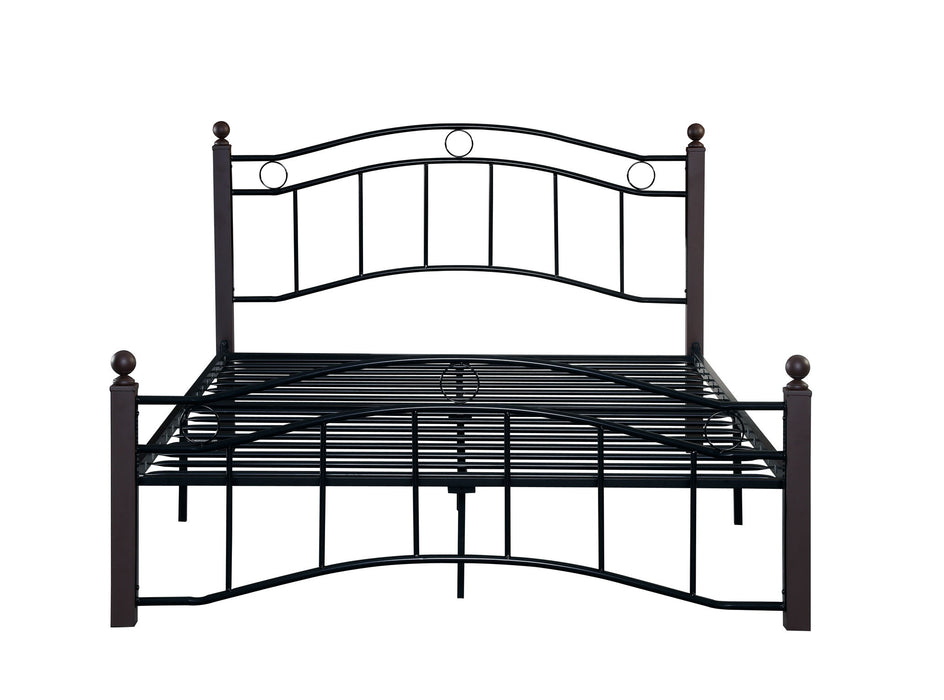 Full Metal Bed Frame With Headboard And Footboard - Black