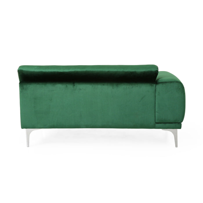 Comfy 4 Seat Sofa With Metal Legs, Modern For Living Room And Study - Emerald