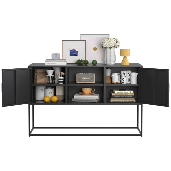 Modern Sideboard Buffet With Plenty Of Storage Space, Anti-Tilt Mechanism, Elegant Handles, Silent Magnetic Closure And Eco-Friendly Finish For Kitchen, Dining Room And Living Room