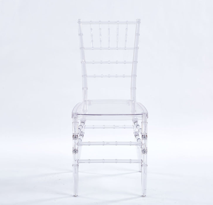 Welding Chair, Dining Chair, Plastic Seat (Set of 4) - Transparent