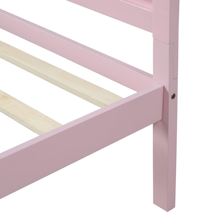 Twin Platform Bed Frame Mattress Foundation With Headboard And Wood Slat Support