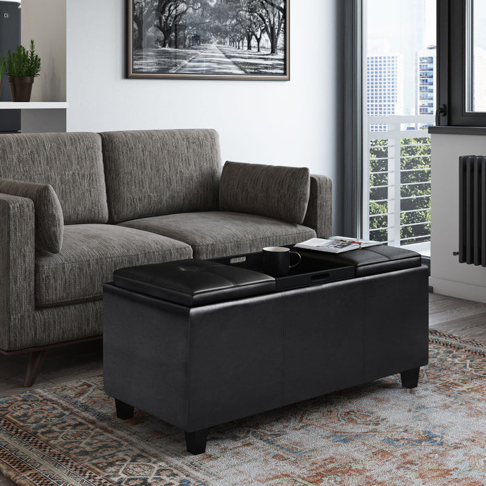 Avalon - Tray Storage Ottoman with Lift Up Lids