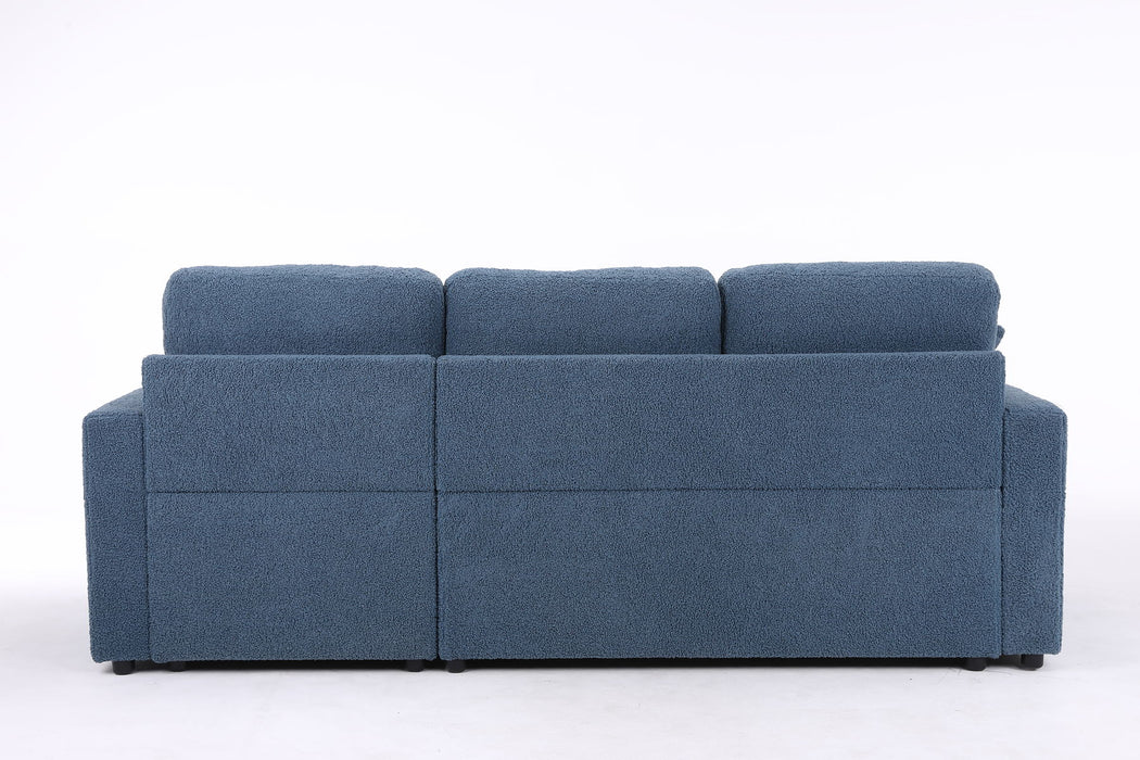 Lambswool - Pull Out Sleeper Sectional Sofa With Storage Chaise