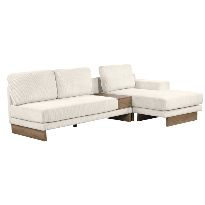 L-Shaped Sofa Sectional Sofa With Two USB Ports And Two Power Sockets, A Storage Drawer And A Reversible Chaise Lounge For Living Room