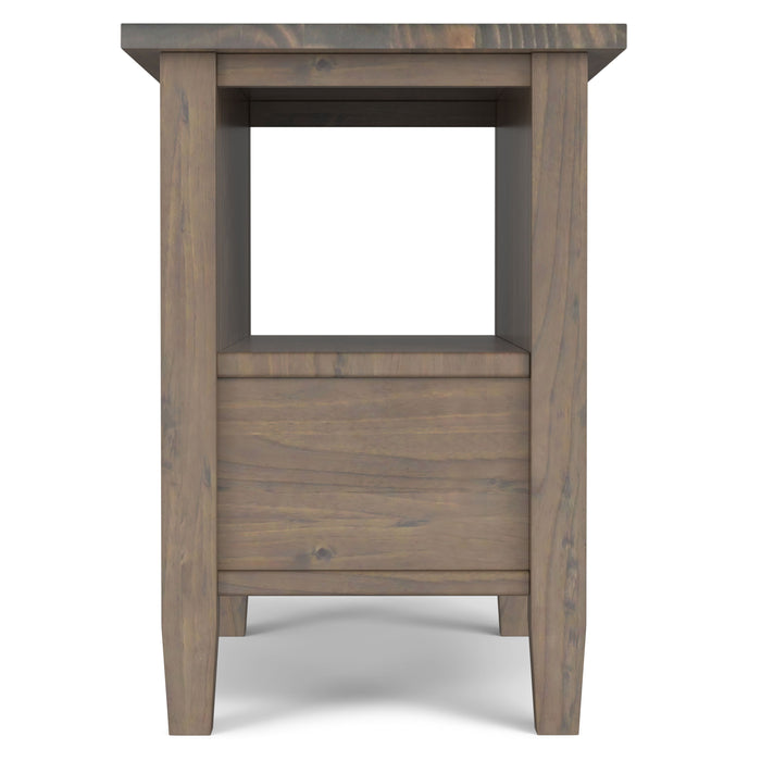 Ela - Narrow End Table - Smoky Brown