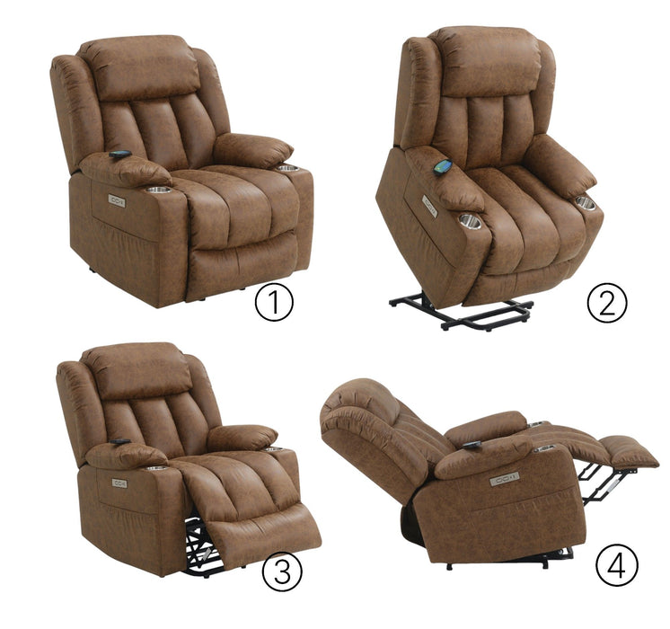 Pacay - Power Motion Recliner With Lift Heating Massage Function