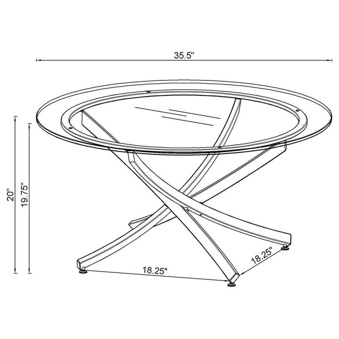 Brooke - Glass Top Coffee Table