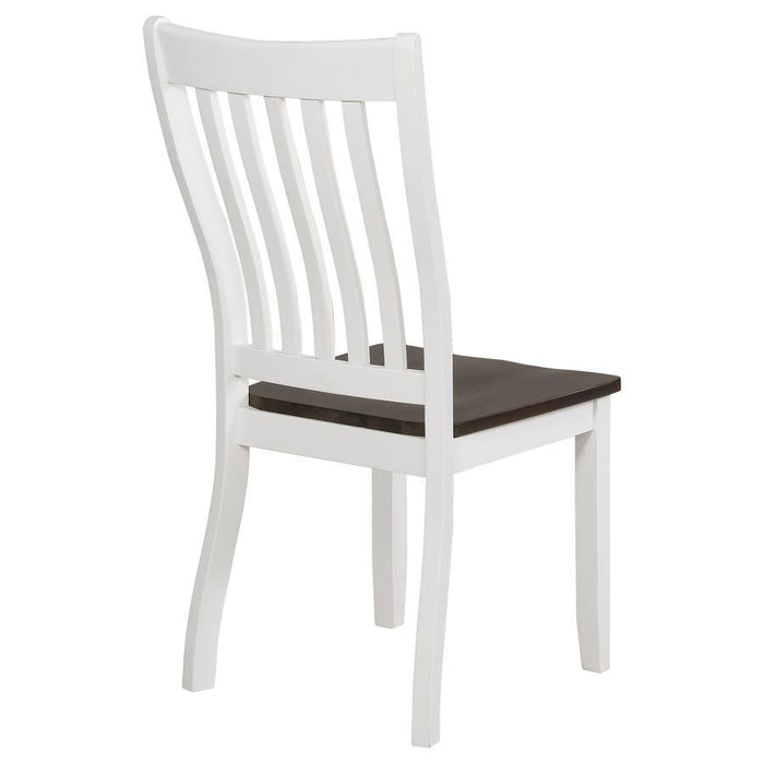 Kingman - Slat Back Dining Chairs (Set of 2) - Espresso And White