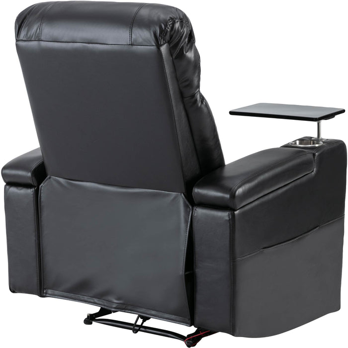 Premium Power Recliner With Storage Arms, Cupholders, Swivel Tray Table And Cell Phone Stand