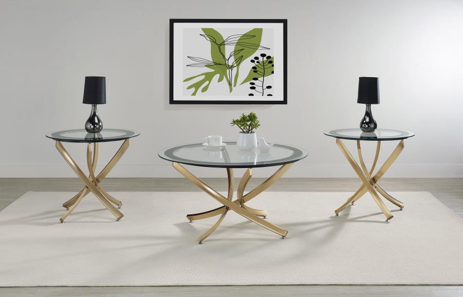 Brooke - Glass Top End Table