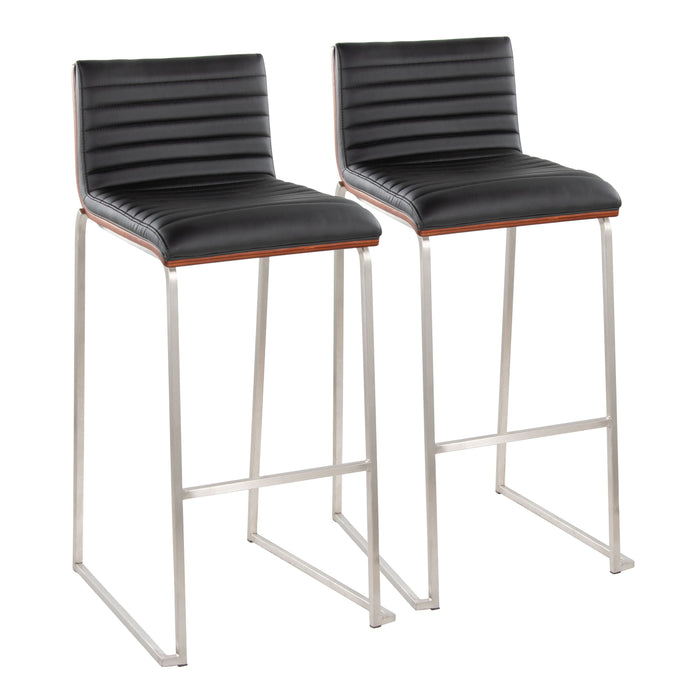 Mason Mara - Contemporary Fixed Height Barstool (Set of 2)