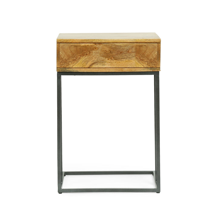 C-Table With Drawer - Brown