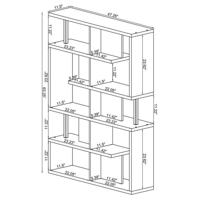 Hoover - 5-Shelf Bookshelf