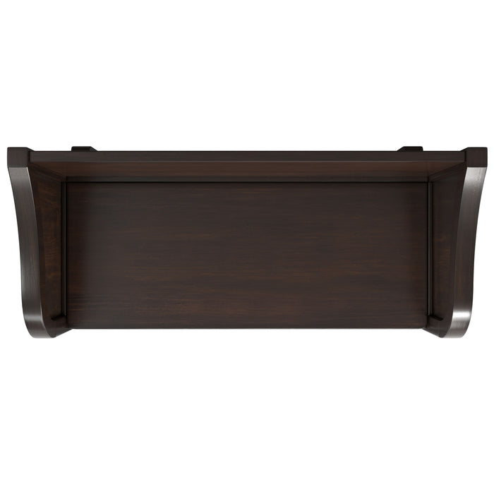 Connaught - Entryway Storage Bench with Shelf - Chestnut Brown