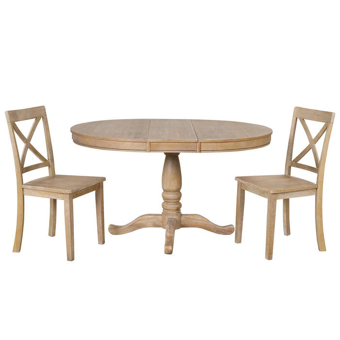 Modern Dining Table Set For 4, Round Table And 4 Kitchen Room Chairs, 5 Piece Kitchen Table Set For Dining Room, Dinette, Breakfast Nook