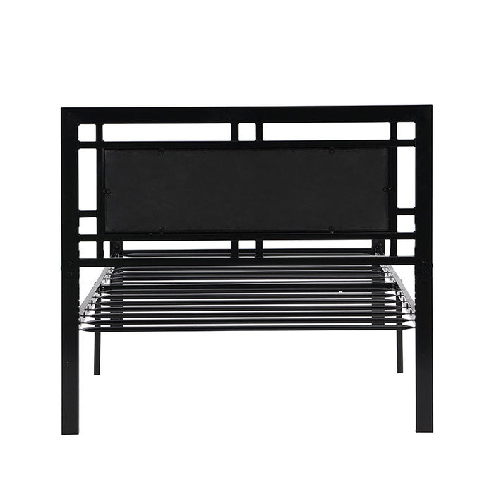 Twin Size Metal Bed Sturdy System, Modern Style And Comfort To Any Bedroom - Black