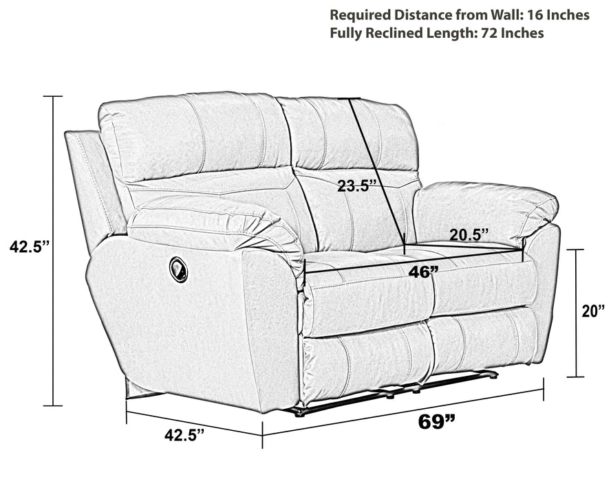 Costa - Lay Flat Reclining Loveseat