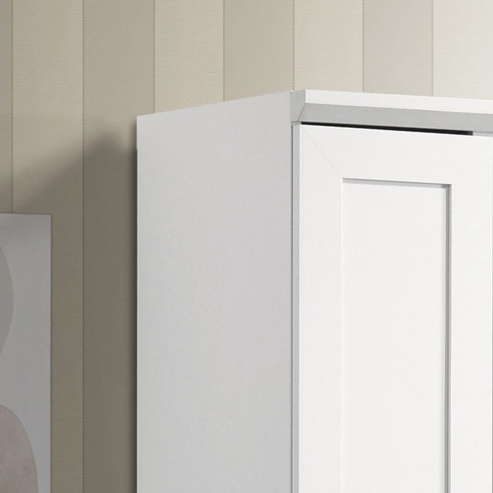 Evelyn - Sleek Storage Cabinet With Framed Panel Design - White
