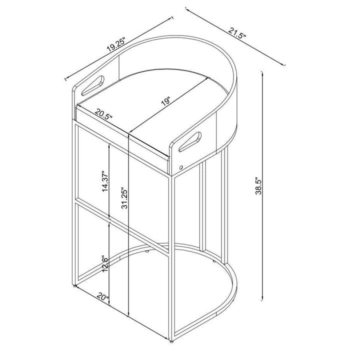 Thermosolis - Acrylic Back Stools (Set of 2)