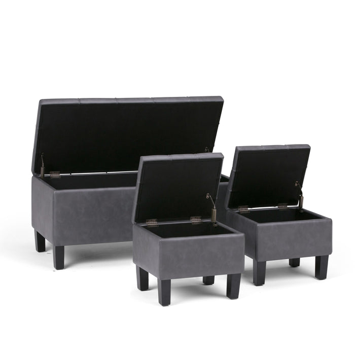 Dover - 3 Piece Storage Ottoman