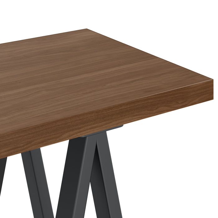 Sawhorse - Solid Walnut Veneer and Metal Console Sofa Table - Walnut
