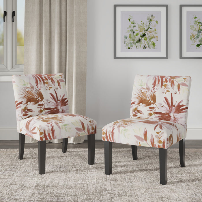 Verma - Floral Accent Chair - Red