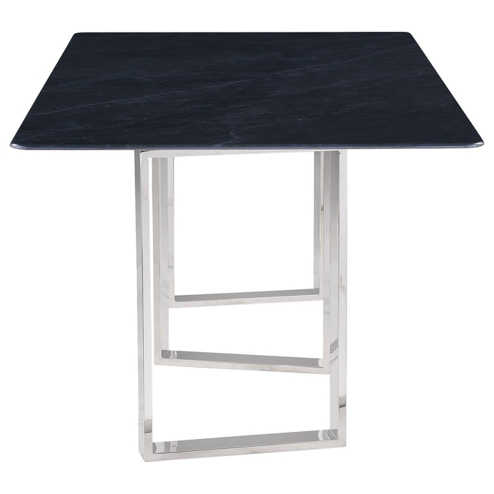 Desden - Rectangular Sintered Stone Dining Table - Gray