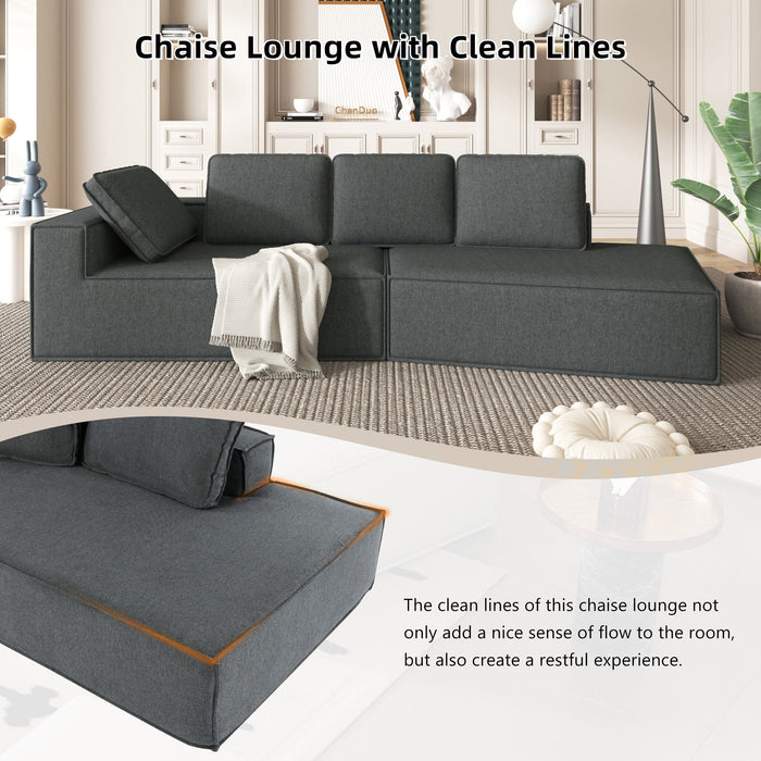 Stylish Chaise Lounge Modern Indoor Lounge Sofa Sleeper Sofa With Clean Lines For Living Room