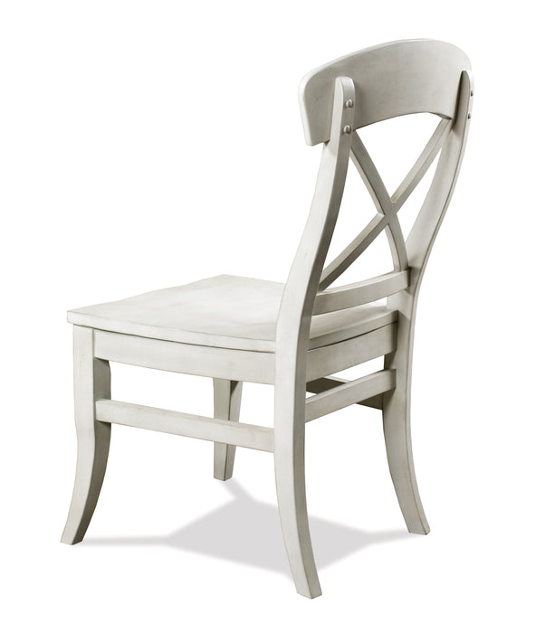 Harola - Cross-Back Dining Side Chairs In (Set of 2) - Smoky White