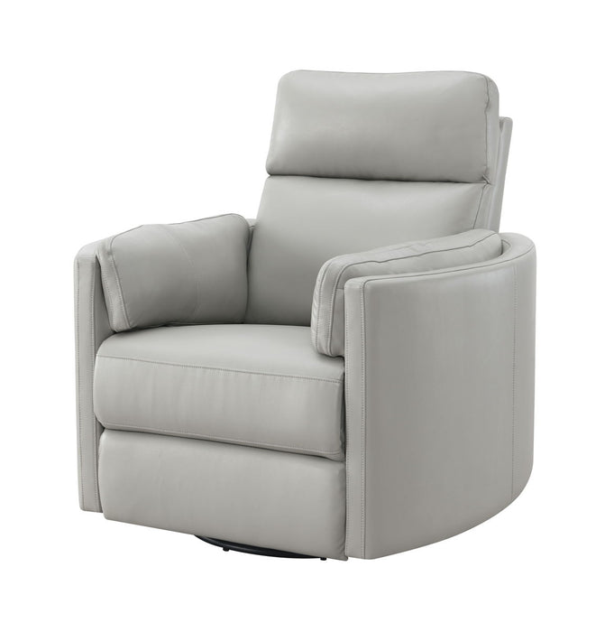 Sagen - Chenille Glider Recliner With Swivel