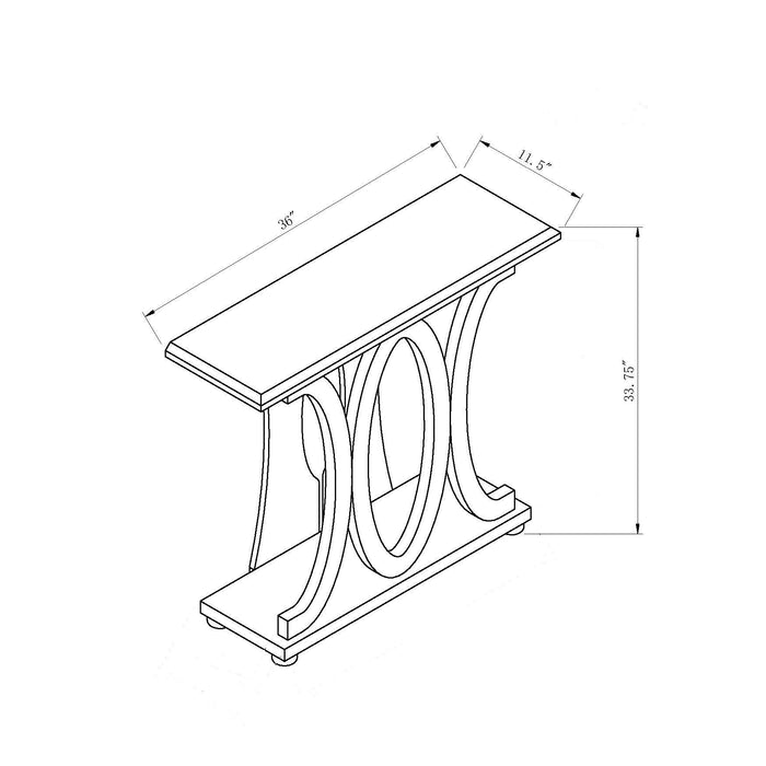 Elegant Console Table, Entryway Display Table With Bottom Display - Red Cocoa