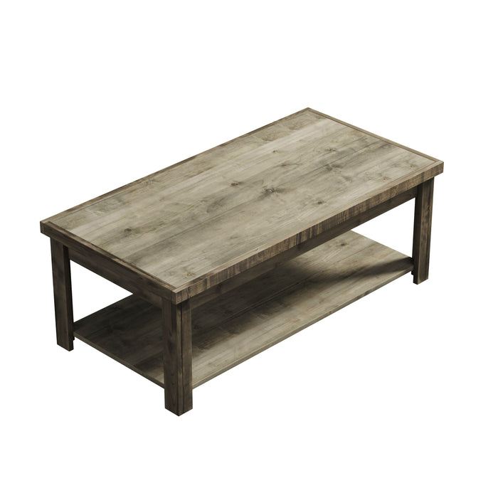 Bridgevine Home - Joshua Creek 48" Coffee Table - Barnwood Finish