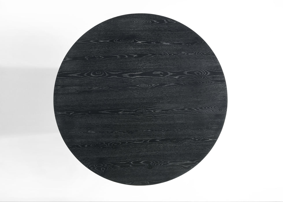 Jasper - Contemporary Round Dining Table With Black Finish Chairs