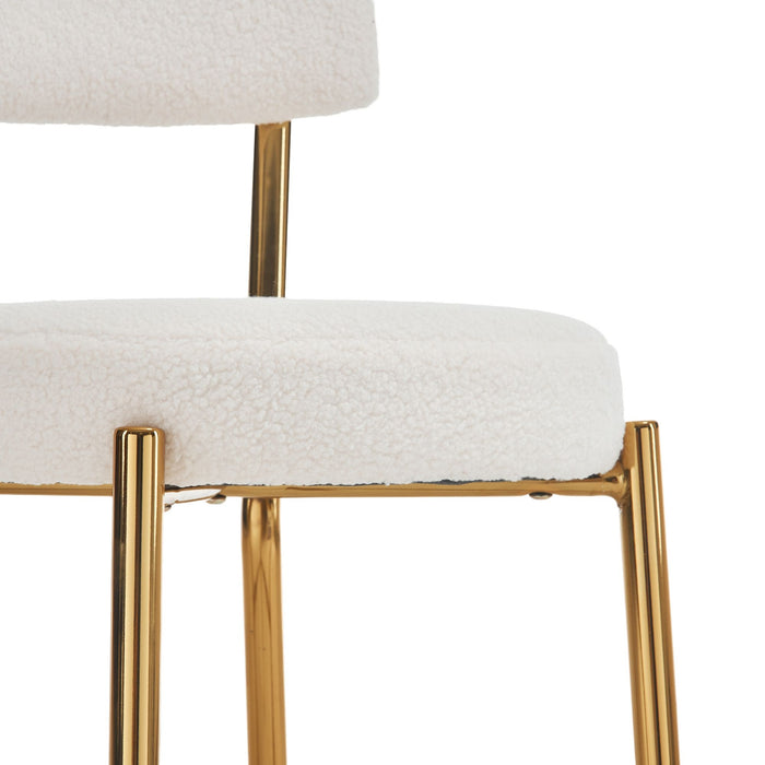 Modern Teddy Fabric Upholstered Bar Stools