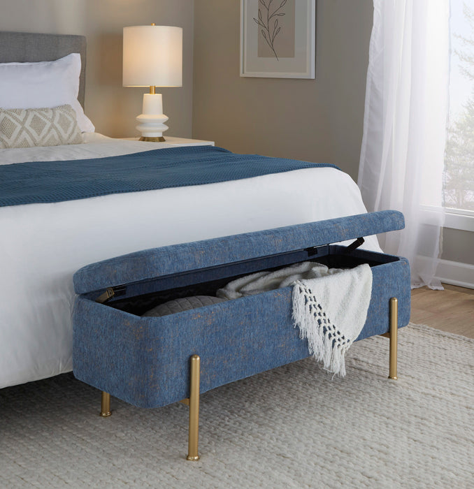 Daniella - Contemporary Bench - Gold / Blue