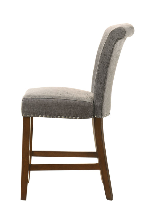 Auggie - 20.5" Fabric Counter Height Chair With Nailhead Trim