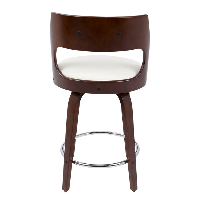 Cecina - Mid Century Modern Counter Stool With Swivel (Set of 2)