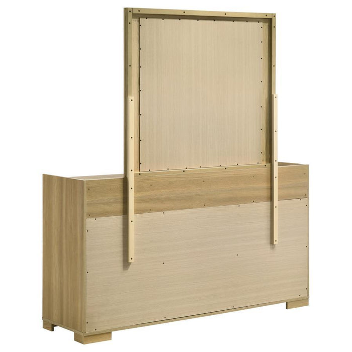 Hyland - 6 Drawers Dresser With Mirror - Natural