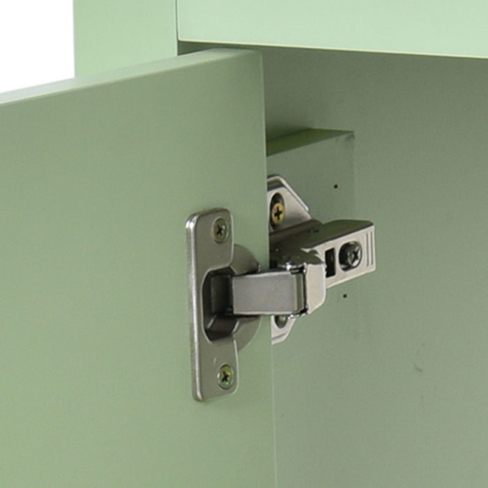 Bathroom Vanity Cabinet With Ceramic Basin, 3 Drawers And Adjustable Shelves