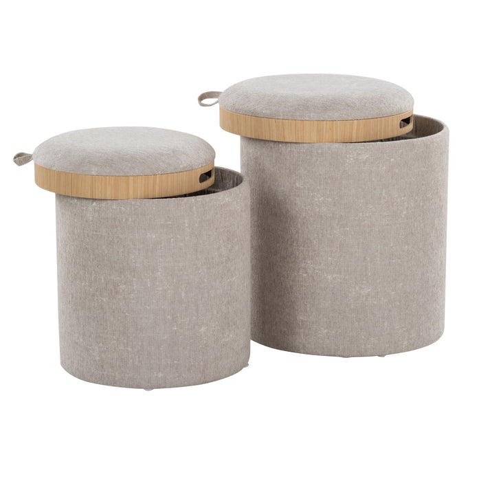 Tray - Contemporary Nesting Ottoman Set