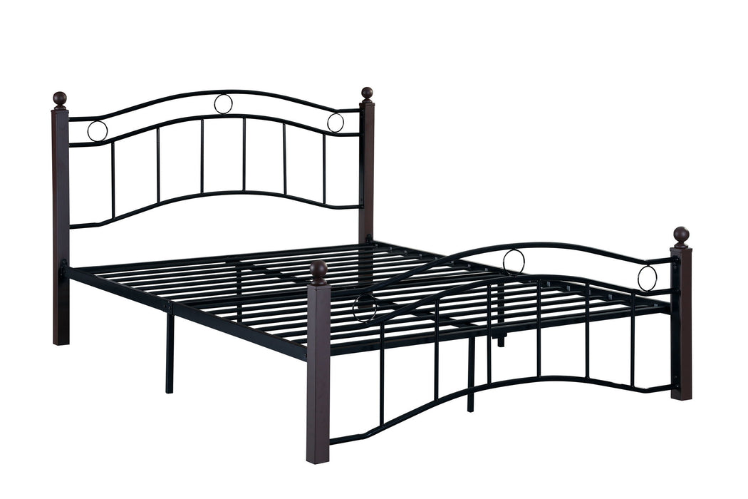 Full Metal Bed Frame With Headboard And Footboard - Black