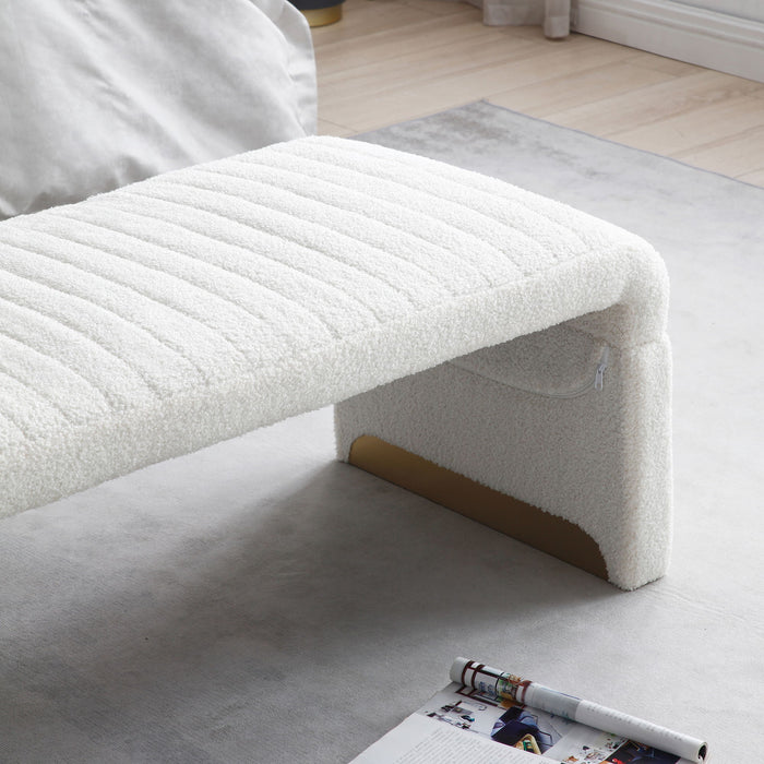 Modern Upholstered End Of Bed Bench Ottoman