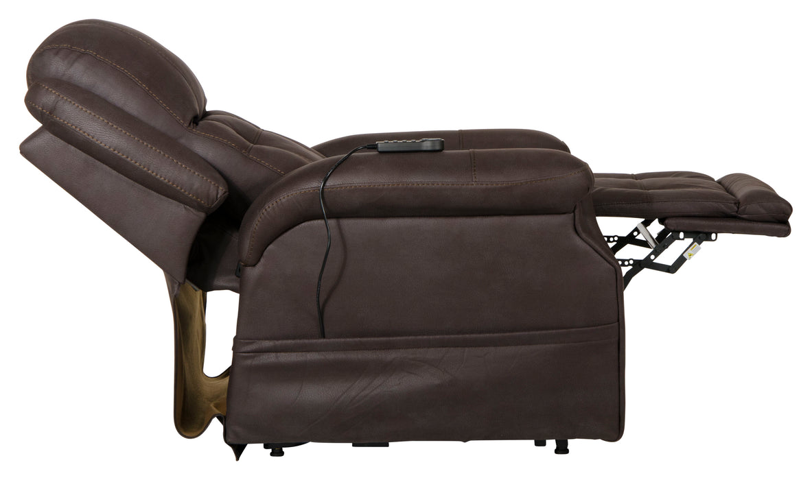 Haywood - Power Headrest Power Lift Lay Flat Recliner With Heat & Massage - Chocolate - 44"