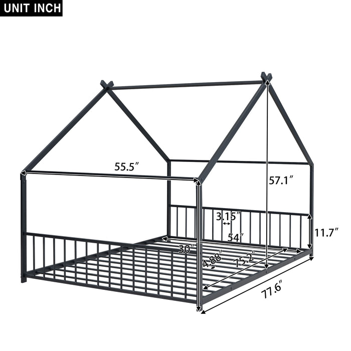 Metal House Bed