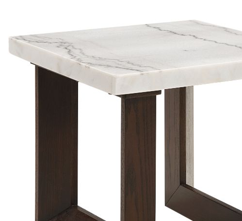 Edwyn - Natural Marble Top End Table