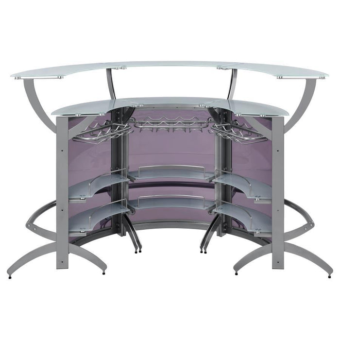 Dallas - 3-Piece Curved Freestanding Home Bar Cabinet