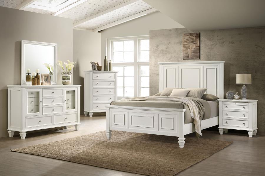 Sandy Beach - Panel Bed with High Headboard