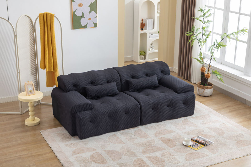 Large Size 2 Seater Sofa, Pure Foam Comfy Sofa Couch, Modern Lounge Sofa For Living Room, Apartment