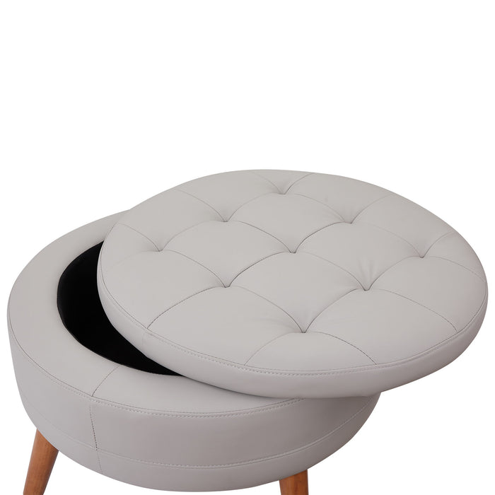 Contemporary Sofa Stylish Sofa Couch With A Round Storage Ottoman And Three Removable Pillows For Living Room