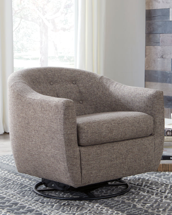 Upshur - Taupe - Swivel Glider Accent Chair